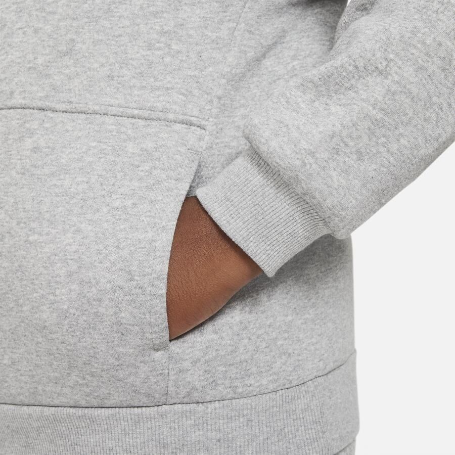 Nike Club Fleece hoodie voor kids (ruimere maten) Grijs - Foto 2