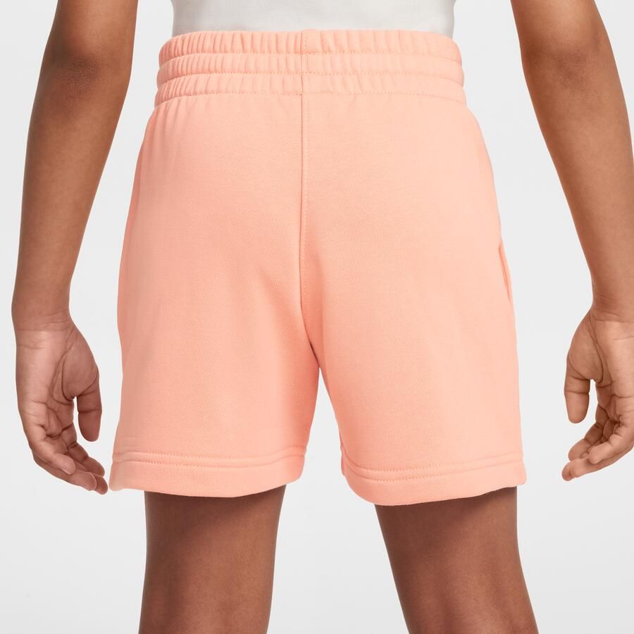 Nike Sportswear Club Fleece meisjesshorts van sweatstof (13 cm) Oranje
