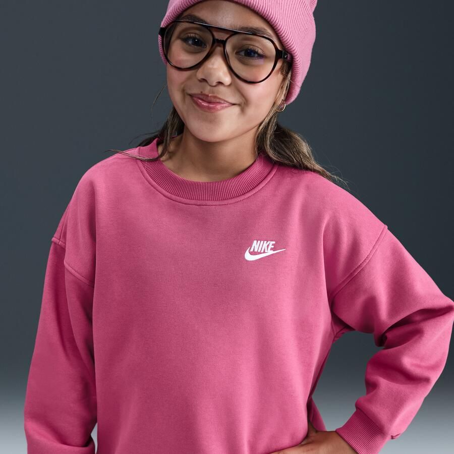 Nike Club Fleece oversized sweatshirt voor kids Paars - Foto 4