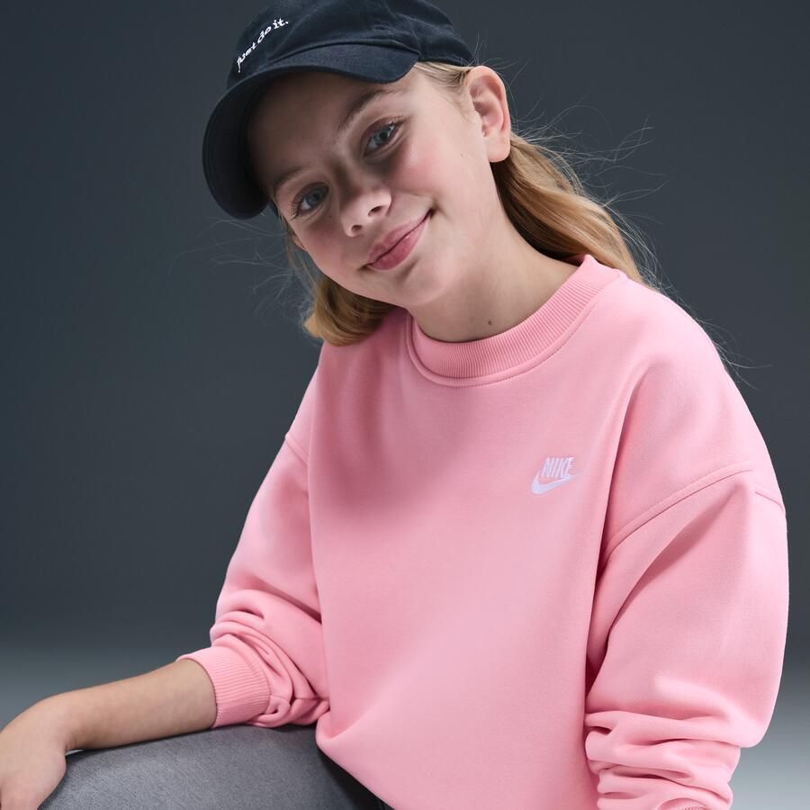 Nike Sportswear Club Fleece oversized sweatshirt voor kids Roze - Foto 2