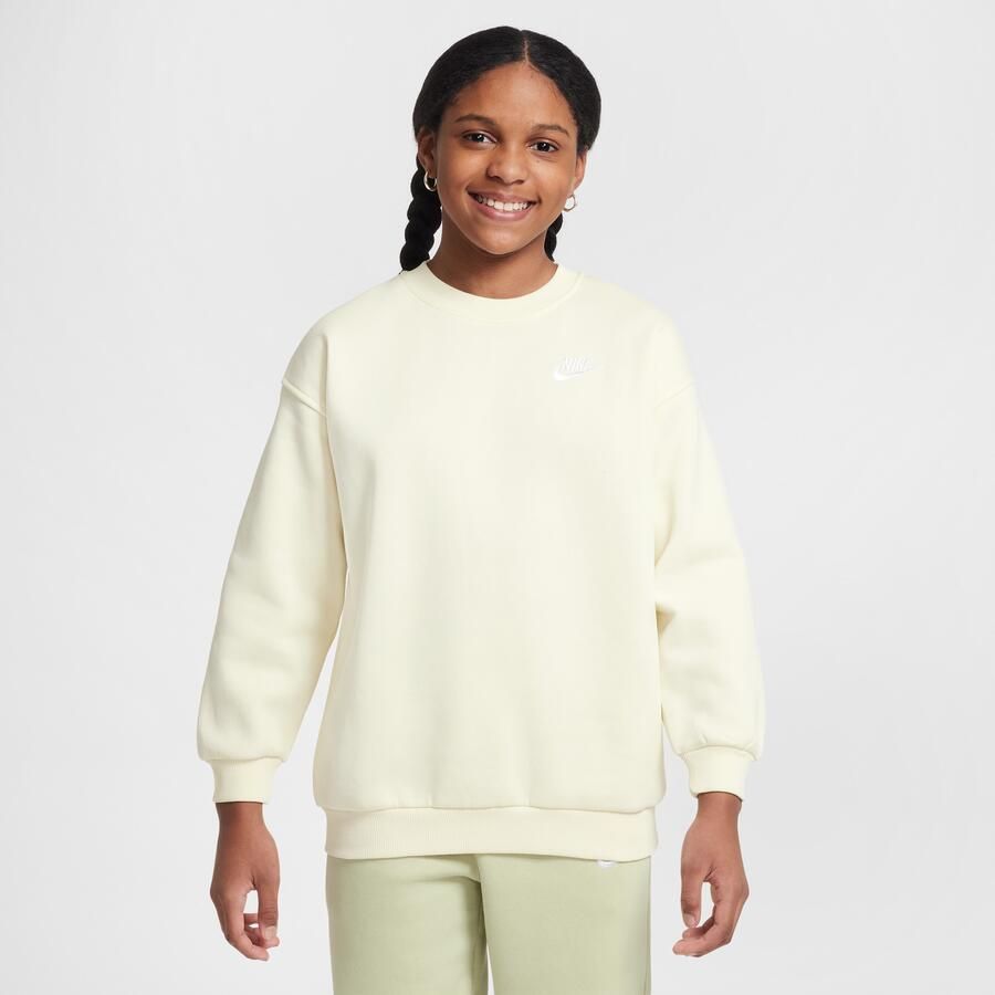 Nike Sportswear Club Fleece oversized sweatshirt voor kids Wit - Foto 4
