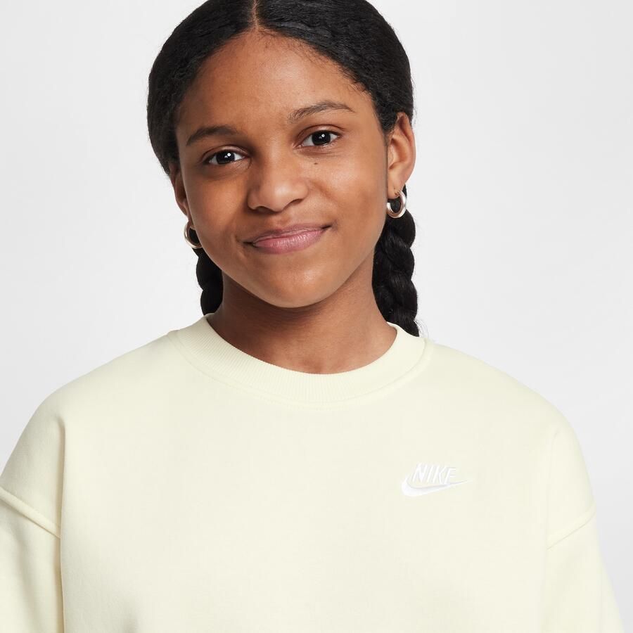 Nike Sportswear Club Fleece oversized sweatshirt voor kids Wit - Foto 2