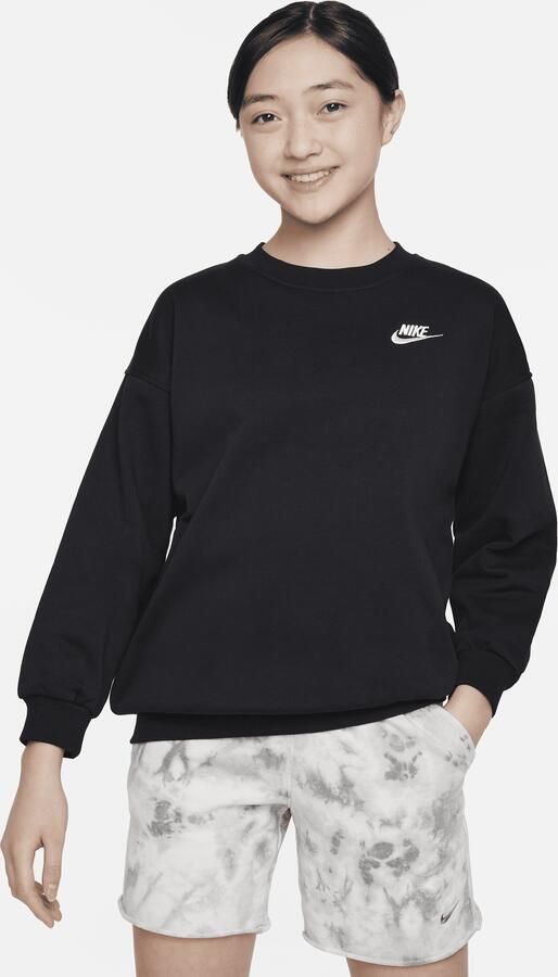Nike Sportswear Club Fleece oversized sweatshirt voor kids Zwart - Foto 2