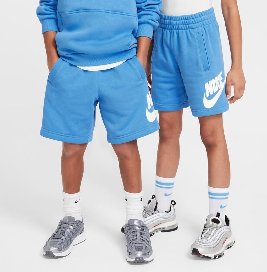 Nike Club Fleece shorts van sweatstof voor kids Blauw - Foto 4