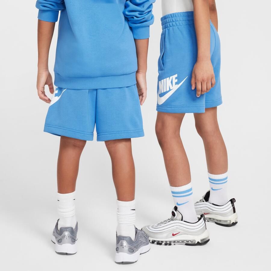 Nike Club Fleece shorts van sweatstof voor kids Blauw