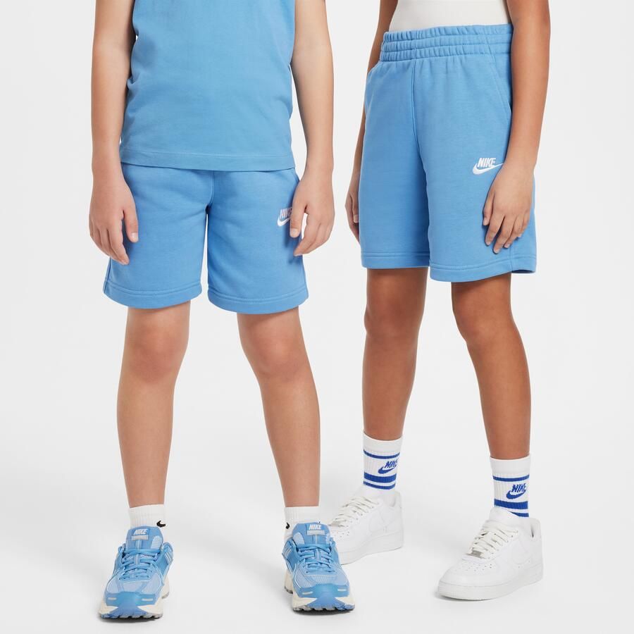 Nike Club Fleece shorts van sweatstof voor kids Blauw - Foto 4