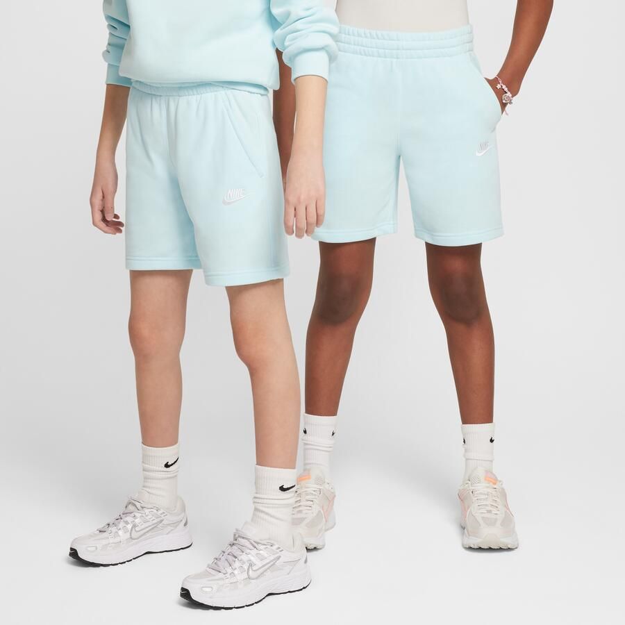 Nike Club Fleece shorts van sweatstof voor kids Blauw - Foto 4