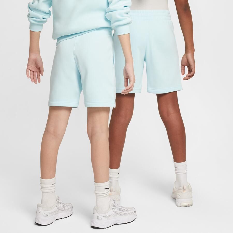 Nike Club Fleece shorts van sweatstof voor kids Blauw