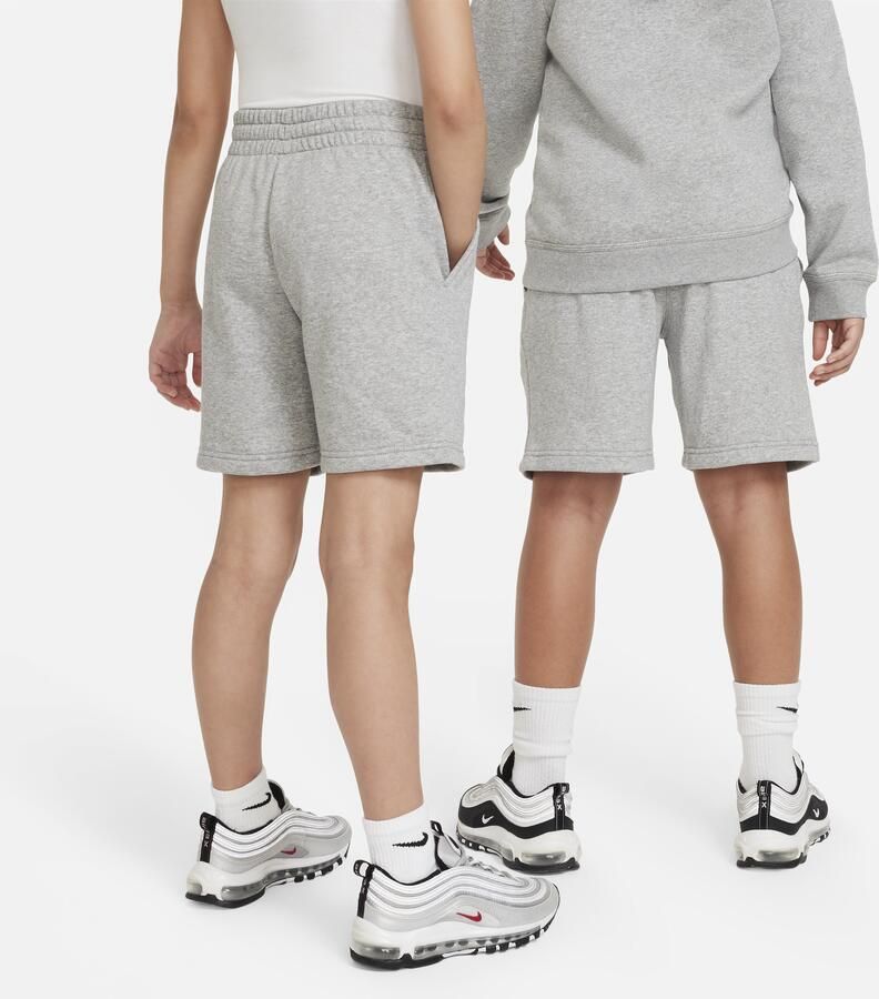 Nike Club Fleece shorts van sweatstof voor kids Grijs - Foto 4