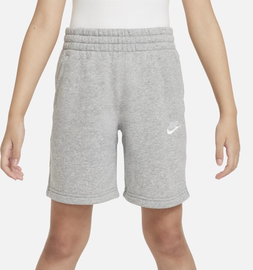 Nike Club Fleece shorts van sweatstof voor kids Grijs