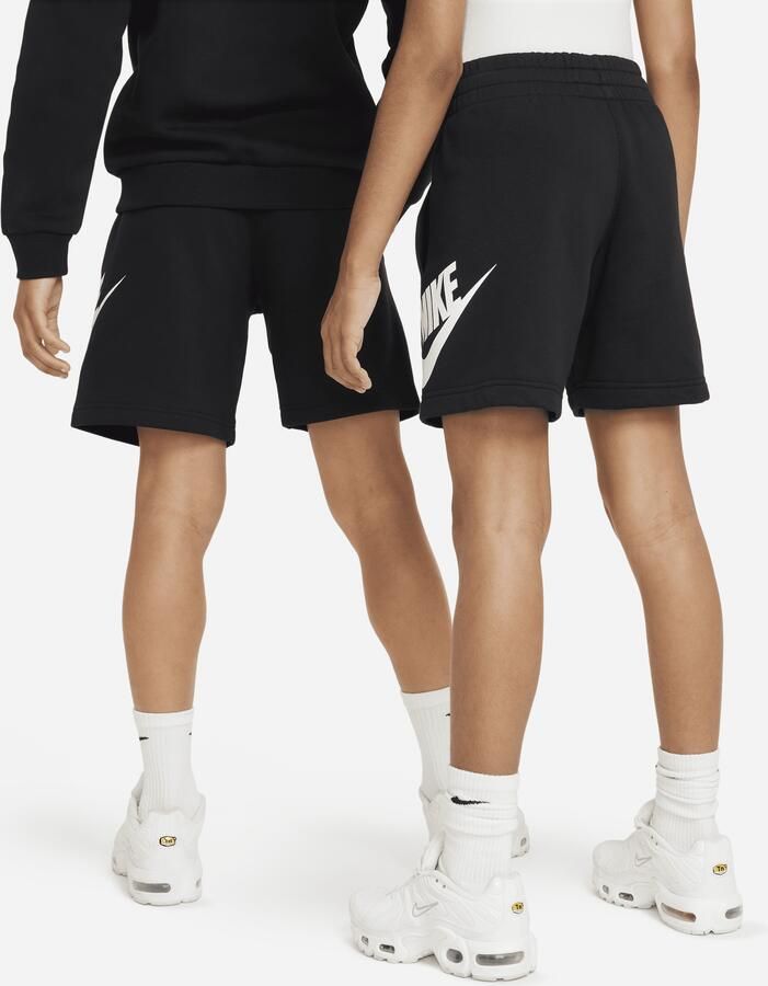 Nike Club Fleece shorts van sweatstof voor kids Zwart - Foto 4