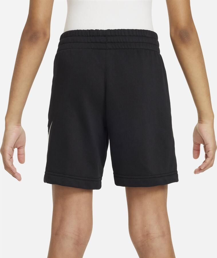 Nike Club Fleece shorts van sweatstof voor kids Zwart