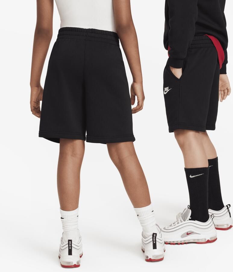 Nike Sportswear Club Fleece shorts van sweatstof voor kids Zwart - Foto 4