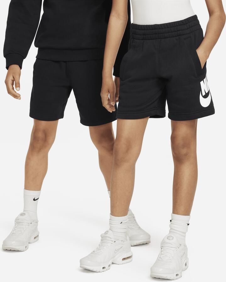 Nike Club Fleece shorts van sweatstof voor kids Zwart - Foto 2