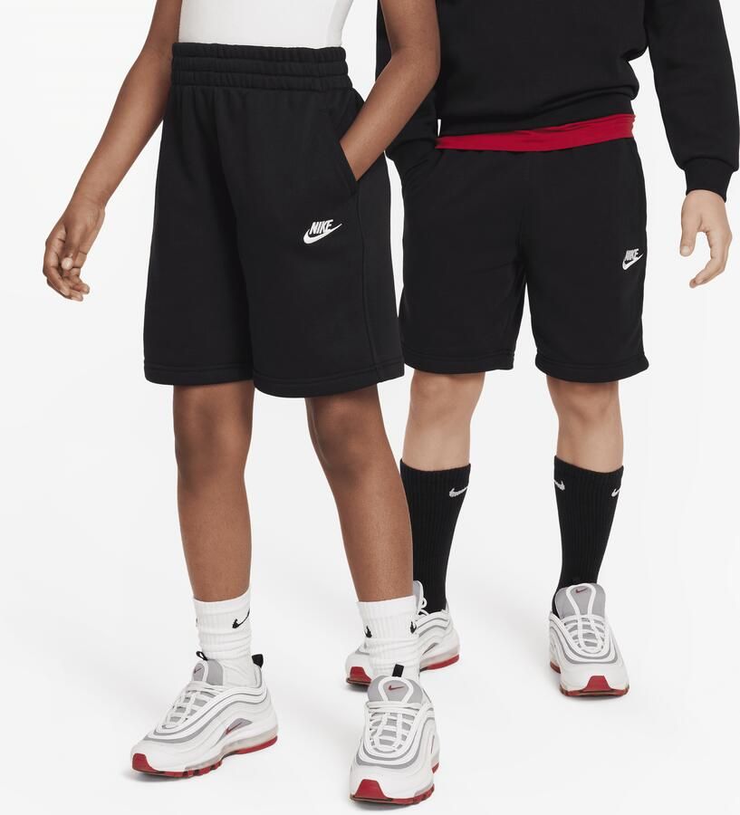 Nike Sportswear Club Fleece shorts van sweatstof voor kids Zwart - Foto 2