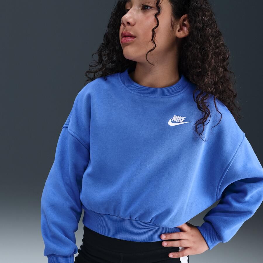 Nike Sportswear Club Fleece sweatshirt met ronde hals en recht design voor Blauw - Foto 4