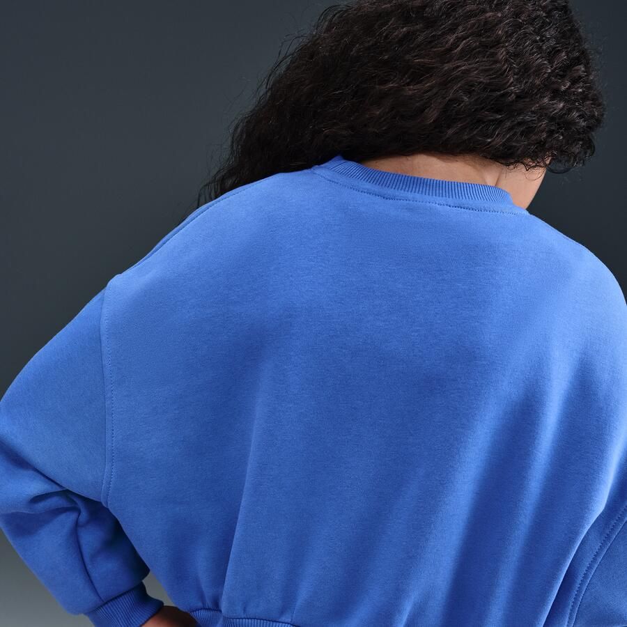 Nike Sportswear Club Fleece sweatshirt met ronde hals en recht design voor Blauw