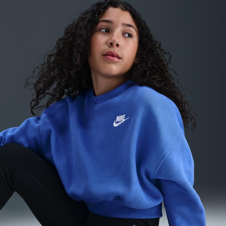 Nike Sportswear Club Fleece sweatshirt met ronde hals en recht design voor Blauw - Foto 2