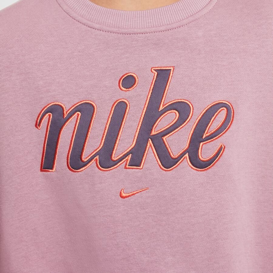 Nike Sportswear Club Fleece sweatshirt met ronde hals en recht design voor meisjes Paars - Foto 2
