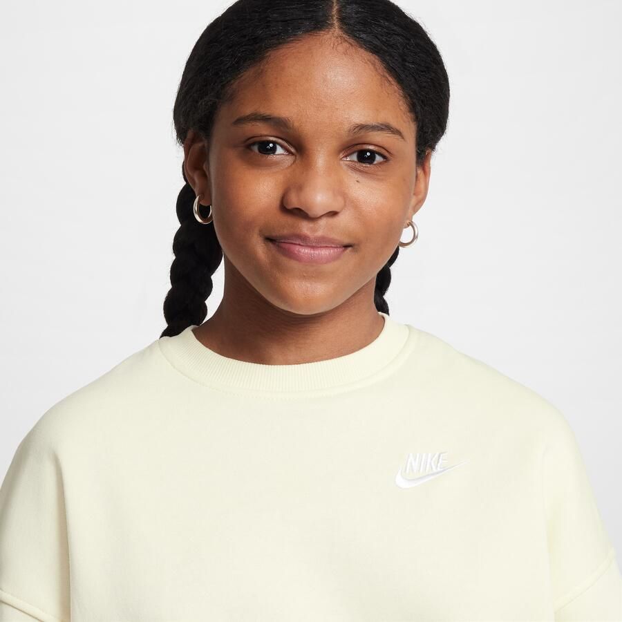 Nike Sportswear Club Fleece sweatshirt met ronde hals en recht design voor Wit - Foto 2