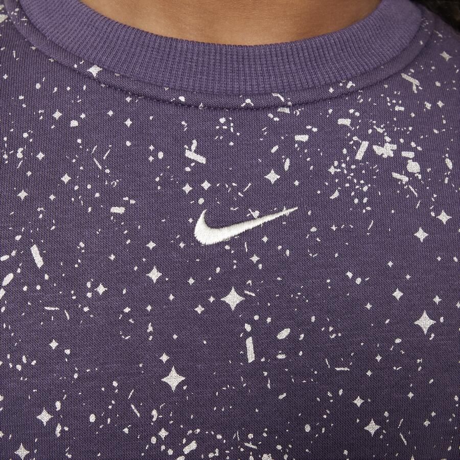 Nike Sportswear Club Fleece sweatshirt met ronde hals voor meisjes Paars - Foto 2