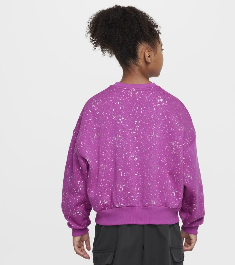 Nike Sportswear Club Fleece sweatshirt met ronde hals voor meisjes Paars - Foto 4