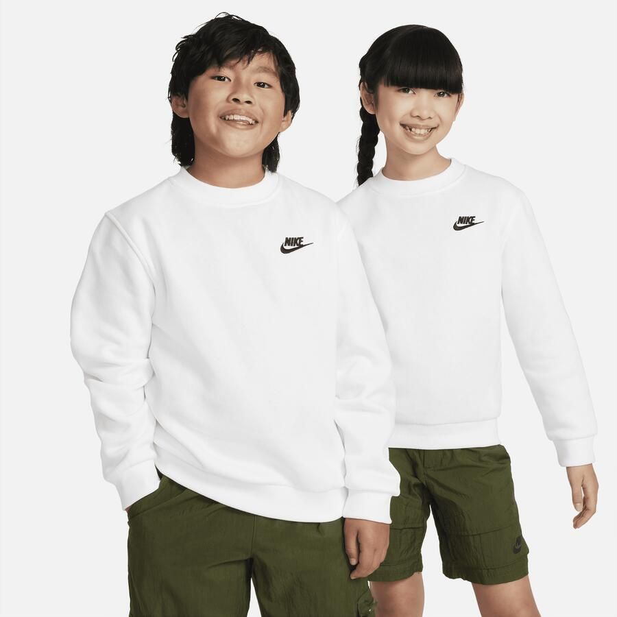 Nike Club Fleece sweatshirt voor kids Wit - Foto 3