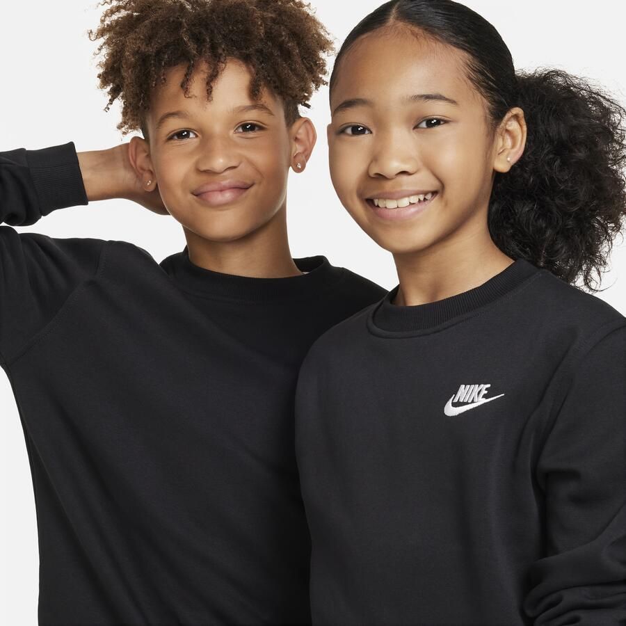 Nike Sportswear Club Fleece sweatshirt voor kids Zwart
