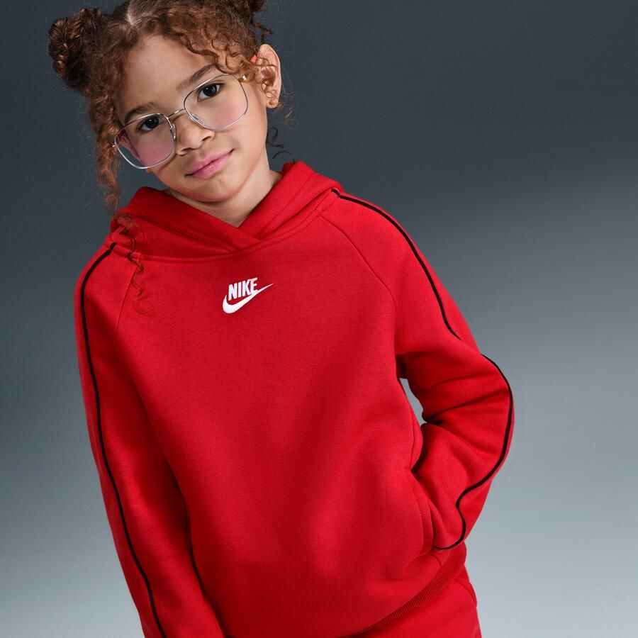 Nike Club Fleece trainingspak met capuchon voor kids Rood