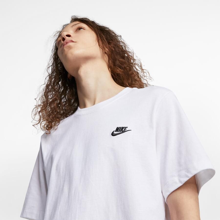 Nike Club Tee Wit Zwart Korte Mouw T-shirt White Heren - Foto 2