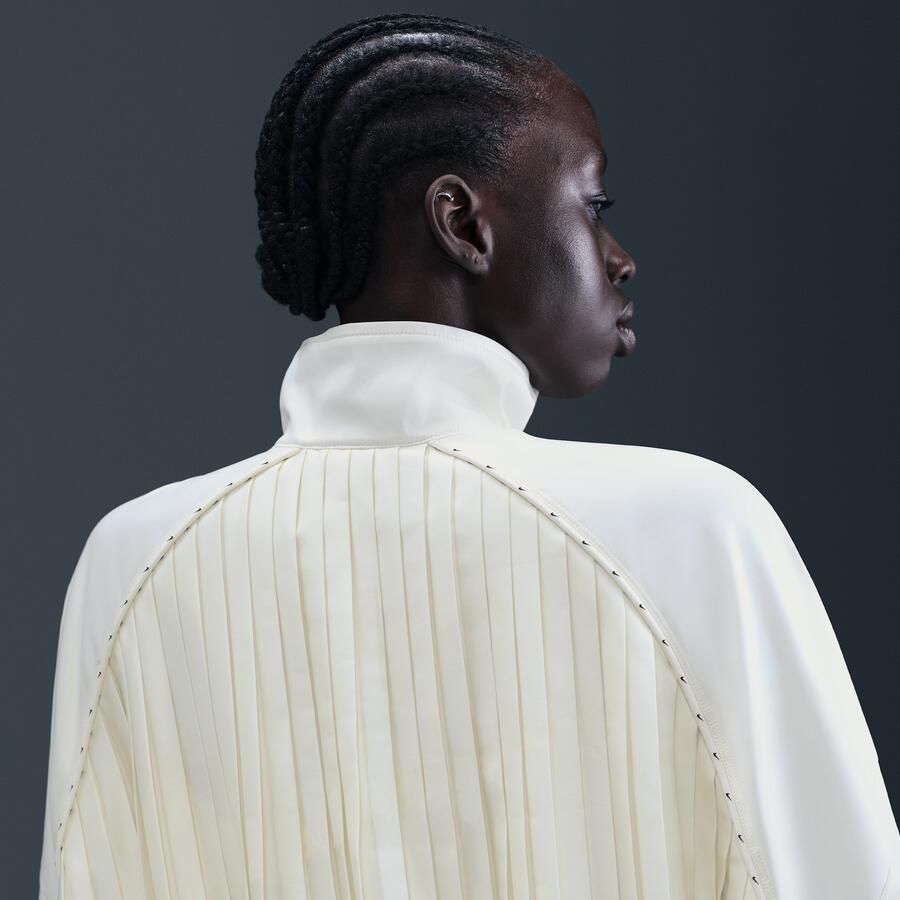 Nike Collection geplooid trainingsjack voor dames Wit