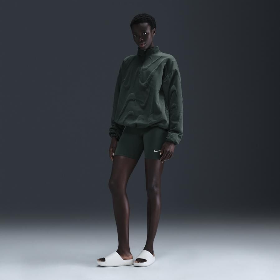 Nike Sportswear Collection oversized warm sweatshirt met logo en korte rits voor dames Groen - Foto 2