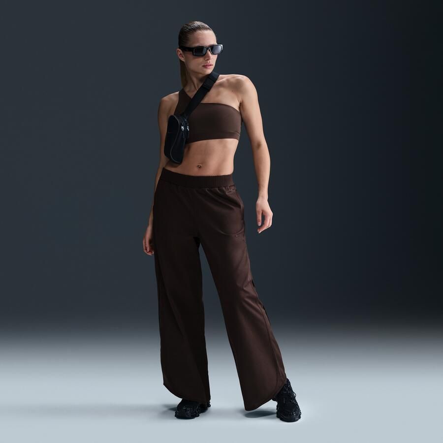 Nike Collection trainingsbroek van keperstof met halfhoge taille voor dames Bruin - Foto 4