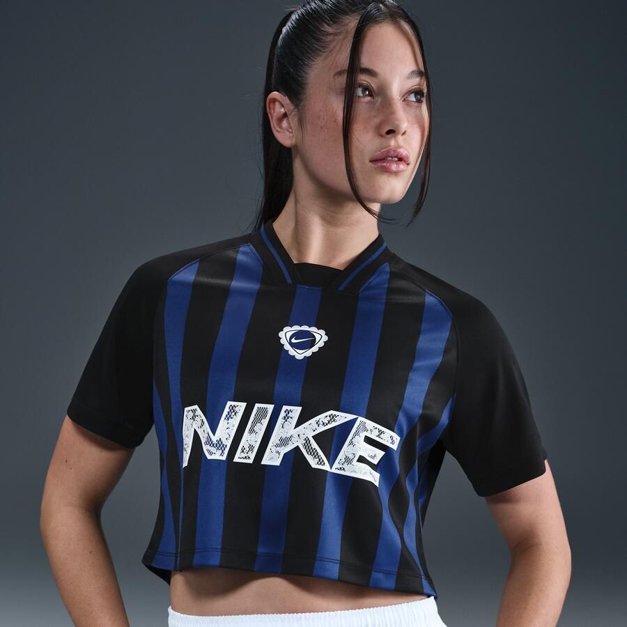 Nike croptop met korte mouwen voor dames Blauw - Foto 4