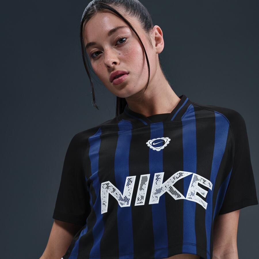 Nike croptop met korte mouwen voor dames Blauw - Foto 2