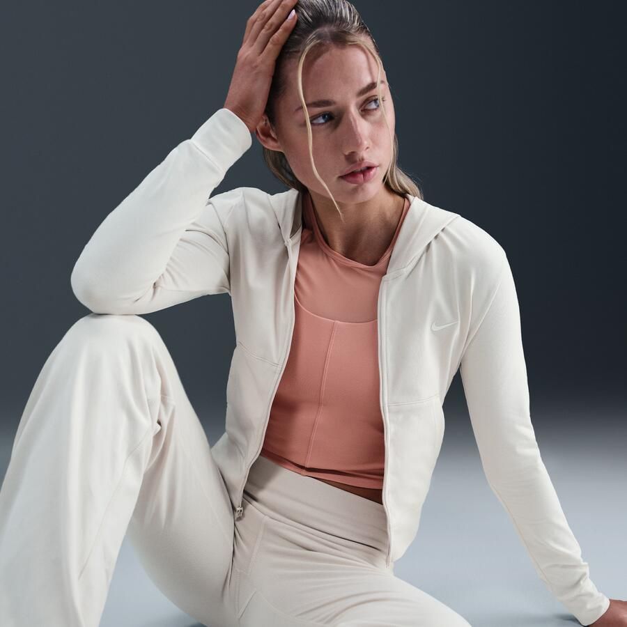 Nike Sportswear damestop met rits over de hele lengte capuchon en lange mouwen Bruin - Foto 2