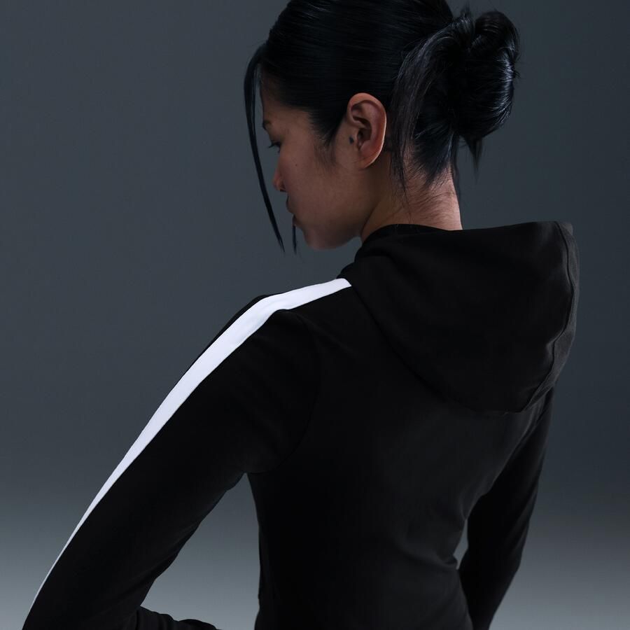 Nike Sportswear damestop met rits over de hele lengte capuchon en lange mouwen Zwart