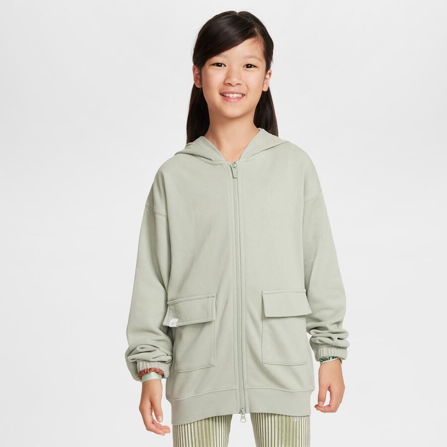 Nike Sportswear Dri-FIT oversized fleecehoodie voor meisjes Groen - Foto 3