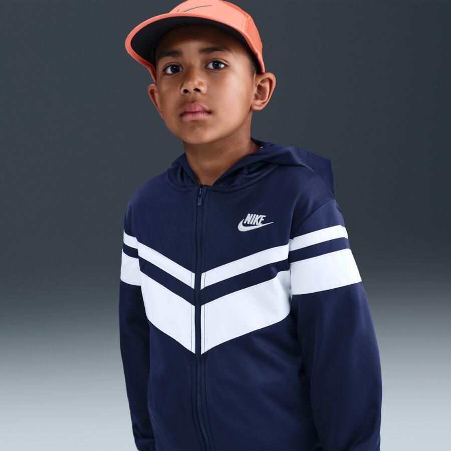 Nike Dri-FIT trainingspak met capuchon voor kids Blauw