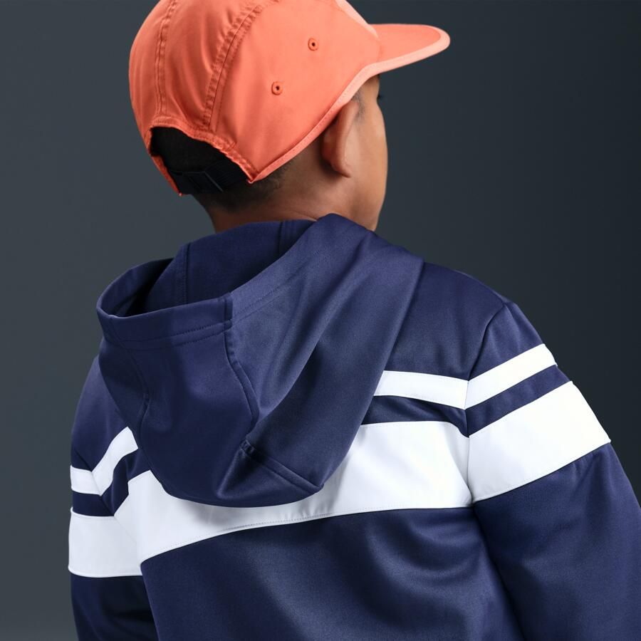 Nike Dri-FIT trainingspak met capuchon voor kids Blauw - Foto 2