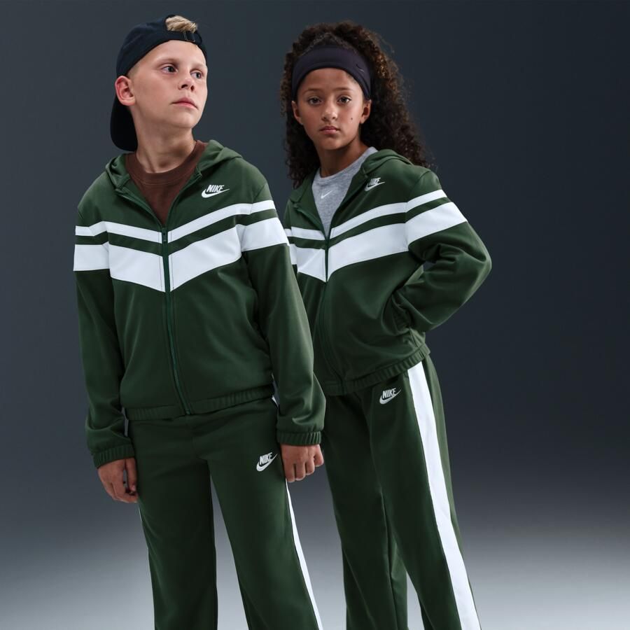 Nike Sportswear Dri-FIT trainingspak met capuchon voor kids Groen - Foto 4