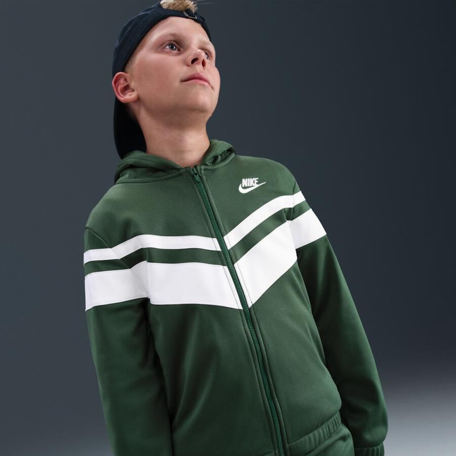 Nike Sportswear Dri-FIT trainingspak met capuchon voor kids Groen