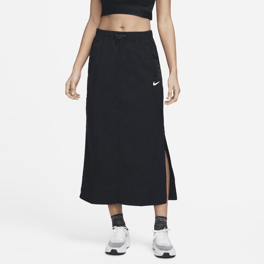 Nike Sportswear Essential Geweven rok met hoge taille Zwart - Foto 3