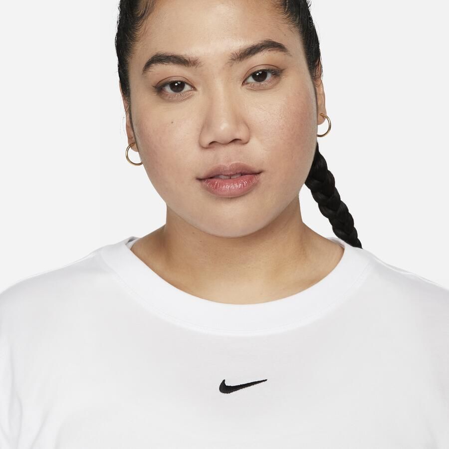 Nike Essential T-shirt voor dames (Plus Size) Wit