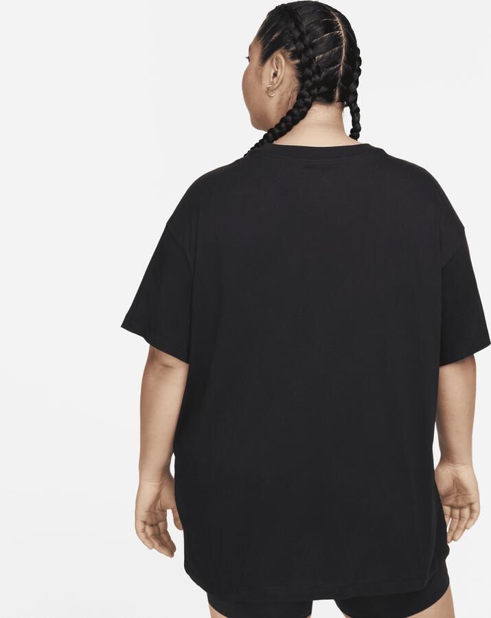 Nike Essential T-shirt voor dames (Plus Size) Zwart - Foto 4