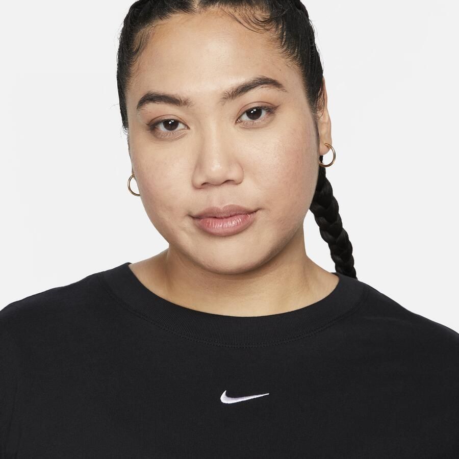 Nike Essential T-shirt voor dames (Plus Size) Zwart