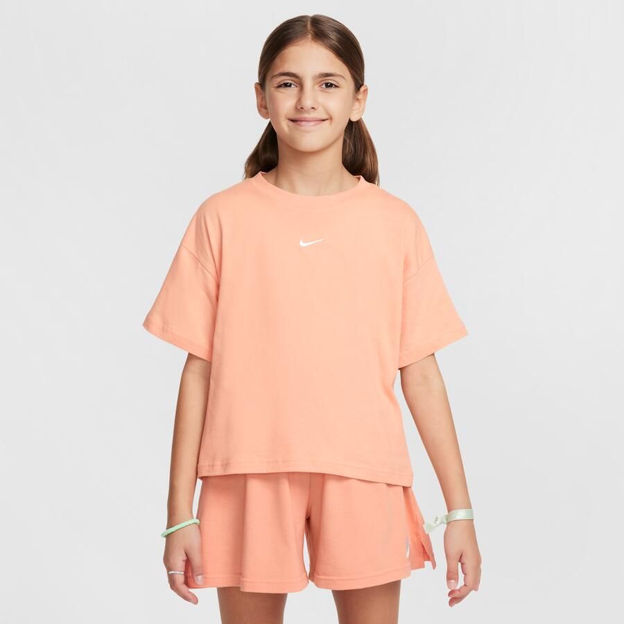Nike Essential T-shirt voor meisjes Oranje - Foto 4