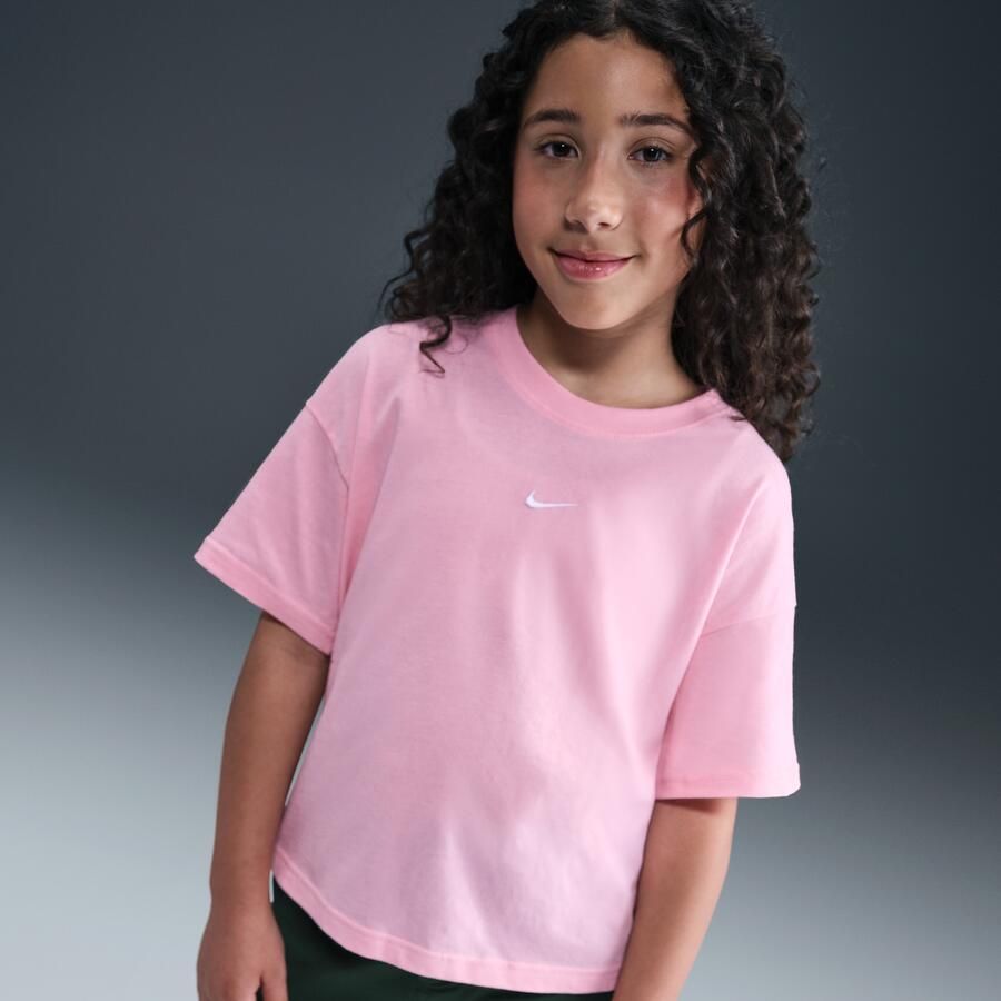 Nike Sportswear Essential T-shirt voor meisjes Roze - Foto 4