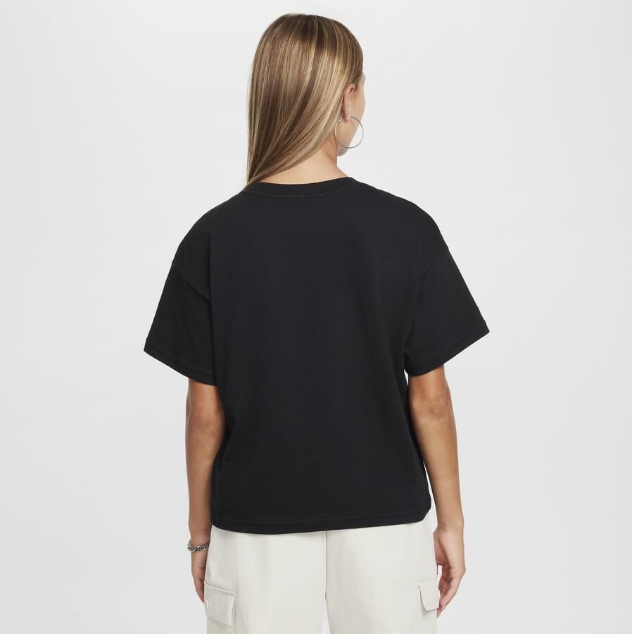 Nike Essential T-shirt voor meisjes Zwart - Foto 4