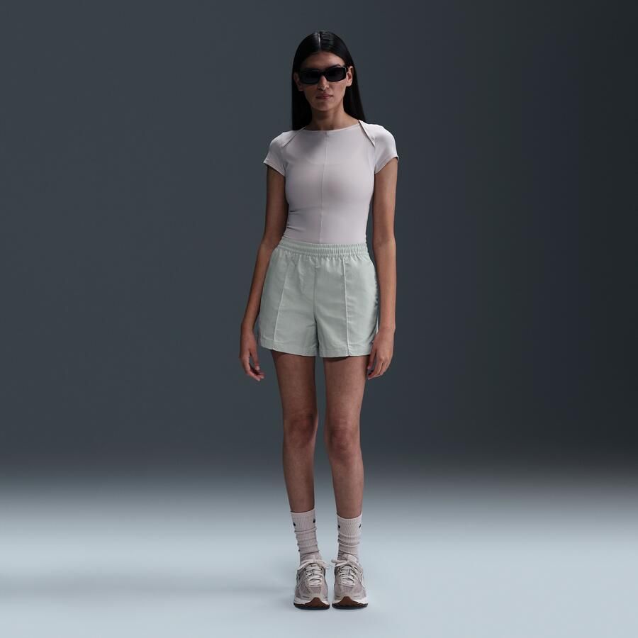 Nike Everything Gewevens damesshorts met halfhoge taille (13 cm) Grijs - Foto 4